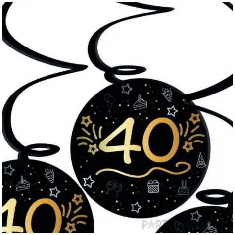 swiderki wiszace 40 shining glam czarny folat 60 cm 3 szt