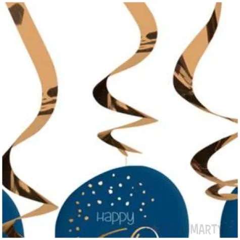 swiderki wiszace 50 urodziny happy birthday elegant folat 5 szt