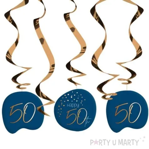 swiderki wiszace 50 urodziny happy birthday elegant folat 5 szt