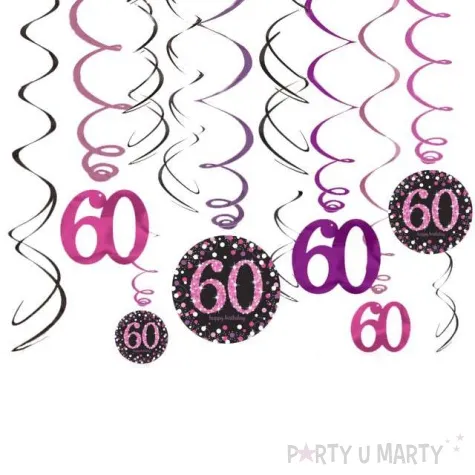 swiderki wiszace 60 urodziny amscan 12 szt