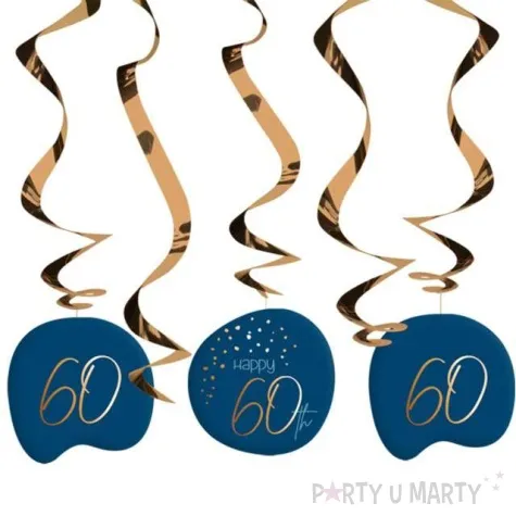 swiderki wiszace 60 urodziny happy birthday elegant folat 5 szt