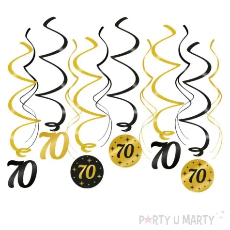 swiderki wiszace 70 urodziny classy party 12 szt pd party
