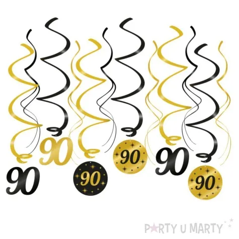 swiderki wiszace 90 urodziny classy party 12 szt pd party