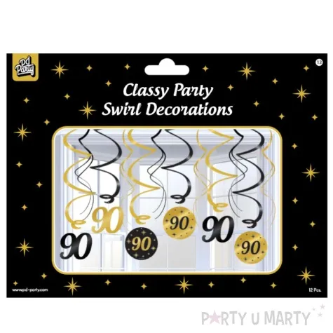 swiderki wiszace 90 urodziny classy party 12 szt pd party
