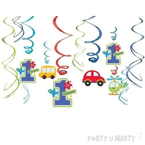 swiderki wiszace all aboard birthday amscan 12 szt