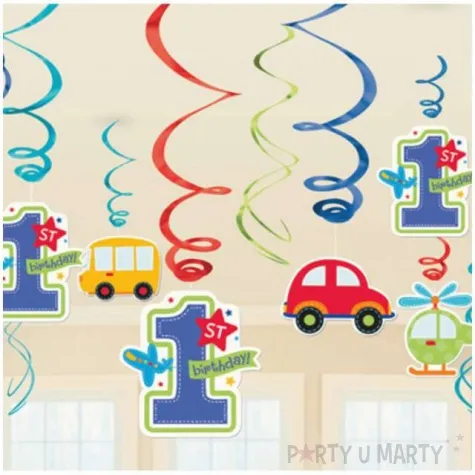 swiderki wiszace all aboard birthday amscan 12 szt