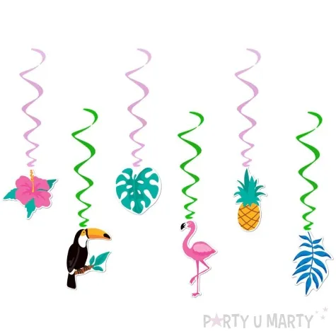 swiderki wiszace aloha party congee 6 szt