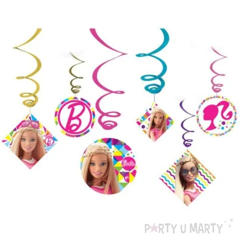 swiderki wiszace barbie sparkle amscan 12 szt