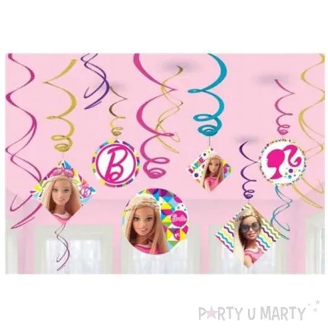 swiderki wiszace barbie sparkle amscan 12 szt