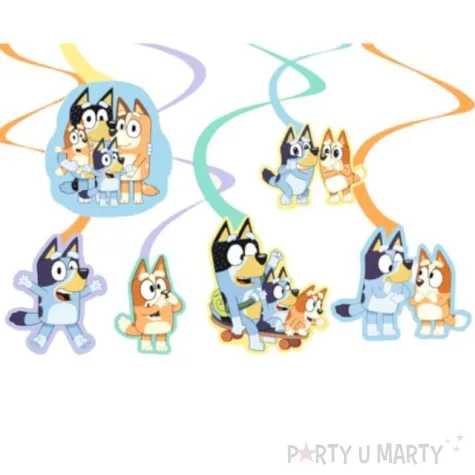 swiderki wiszace bluey rodzinne zabawy mix amscan 6 szt