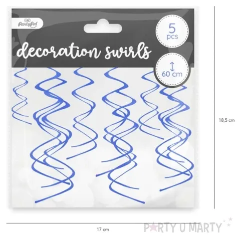 swiderki wiszace classic niebieskie partypal 60 cm 5szt