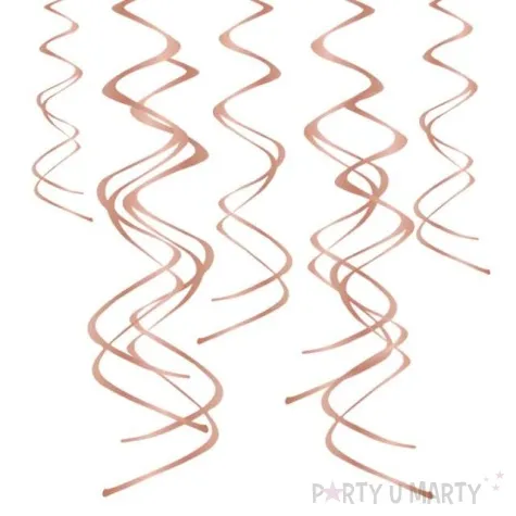 swiderki wiszace classic rozowo zlote partypal 60 cm 5szt