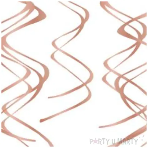 swiderki wiszace classic rozowo zlote partypal 60 cm 5szt