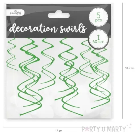 swiderki wiszace classic zielone partypal 60 cm 5szt