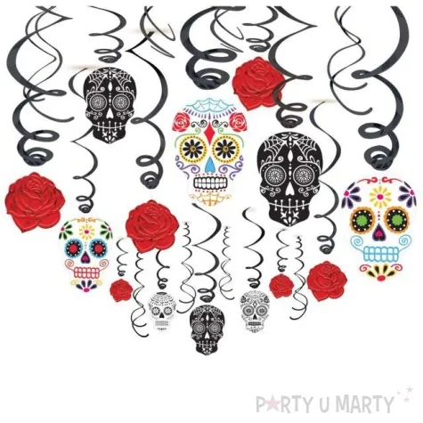 swiderki wiszace czaszki day of the dead amscan 30 szt