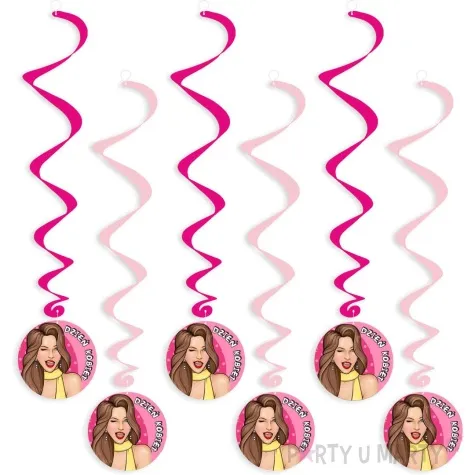 swiderki wiszace dzien kobiet szczesliwych rozowe 6 szt