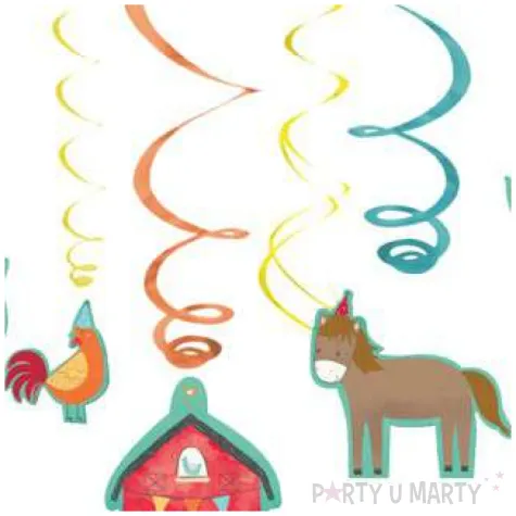 swiderki wiszace farma amscan 12 szt