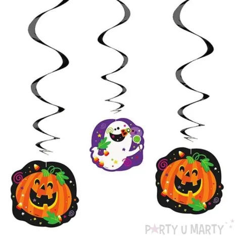 swiderki wiszace halloween boo duch i dynie unique 60 cm 3 szt