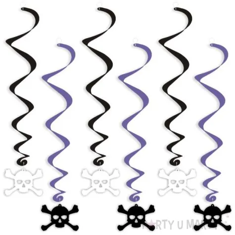 swiderki wiszace halloween czaszki 6 szt