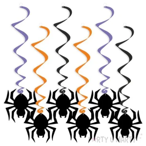 swiderki wiszace halloween pajaki mix 6 szt
