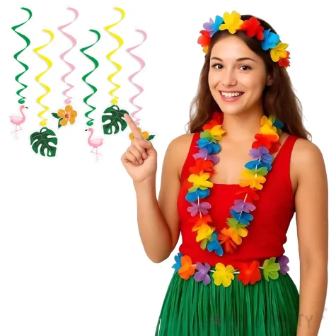 swiderki wiszace hello aloha flaming mix 6 szt
