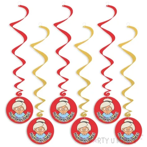 swiderki wiszace kochanej babci odznaka zloto czerwone 6 szt