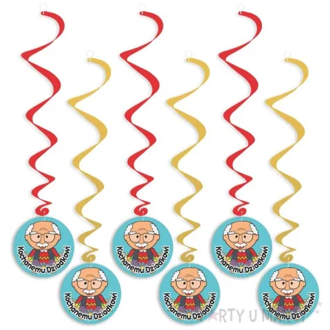 swiderki wiszace kochanemu dziadkowi odznaka zloto czerwone 6 szt