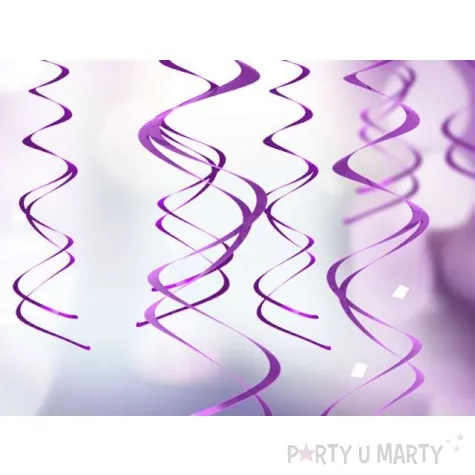 swiderki wiszace kolor purpurowe 5 szt