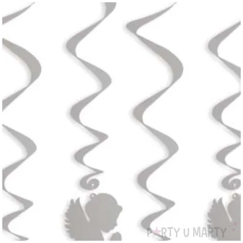 swiderki wiszace komunia sw aniolek srebrne 6 szt