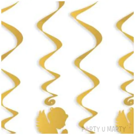 swiderki wiszace komunia sw aniolek zlote 6 szt