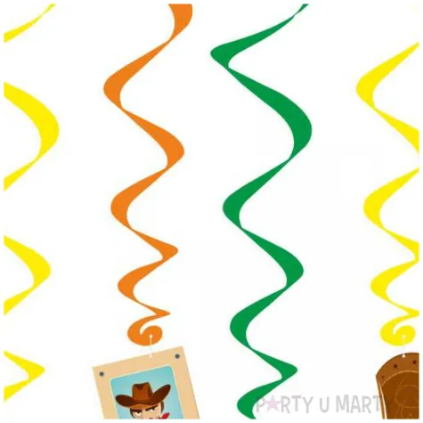 swiderki wiszace kowbojskie party mix 3 kolorowy 6 szt