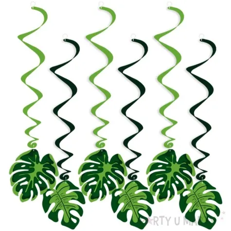 swiderki wiszace liscie monstery zielone 6 szt