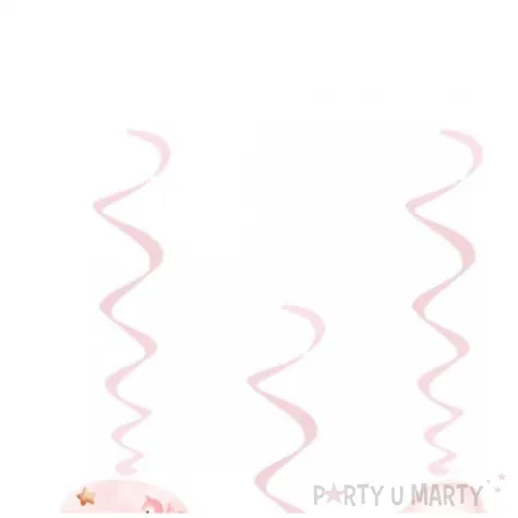 swiderki wiszace misie z balonikami na roczek rozowy jasny congee 65 cm