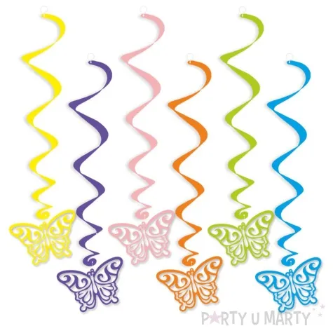 swiderki wiszace motyle azurowe 6 szt