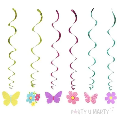 swiderki wiszace motyle i kwiaty arpex 6 szt 1 m