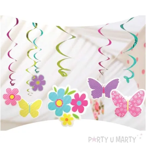 swiderki wiszace motyle i kwiaty arpex 6 szt 1 m