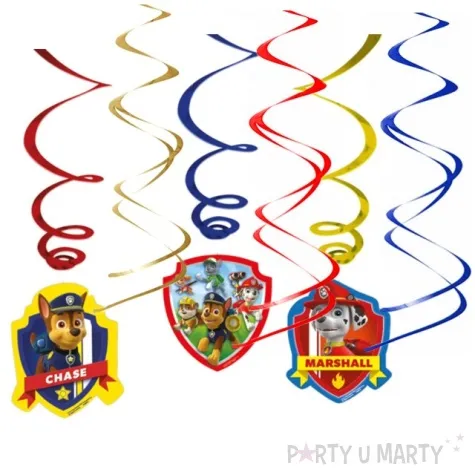 swiderki wiszace paw patrol amscan 6 szt