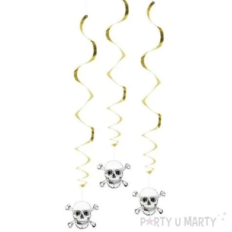 swiderki wiszace pirackie czaszki boland 85 cm 3 szt
