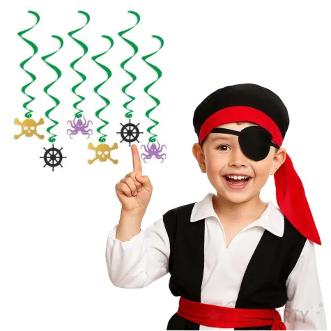 swiderki wiszace pirackie z osmiornica 6 szt
