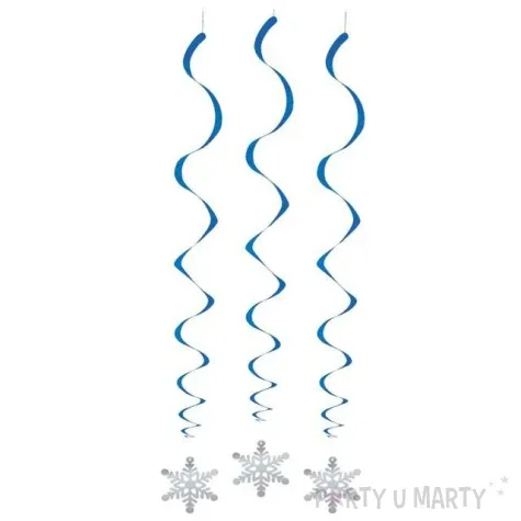 swiderki wiszace platki sniegu unique 66 cm 3 szt
