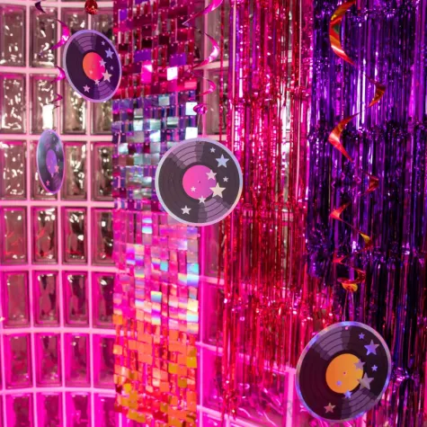 swiderki wiszace retro disco plyty winylowe partypal 6 szt