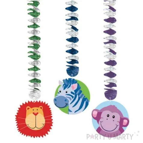 swiderki wiszace safari amscan 3 szt 76 cm