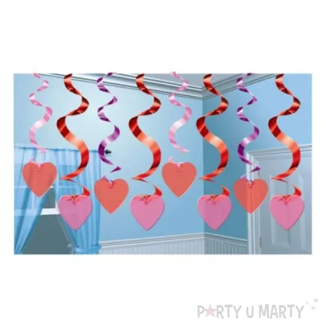 swiderki wiszace serca 61 cm 15 szt