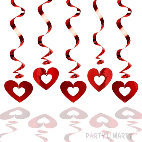 swiderki wiszace serca partydeco 5 szt