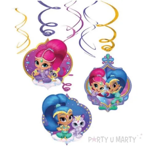 swiderki wiszace shimmer and shine amscan 6 szt