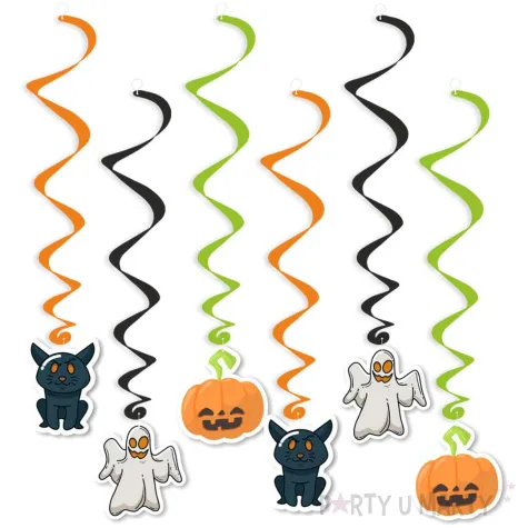 swiderki wiszace straszne halloween z dynia mix 6 szt