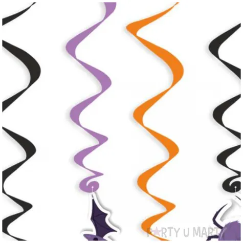 swiderki wiszace straszne halloween z pajakiem mix 6 szt