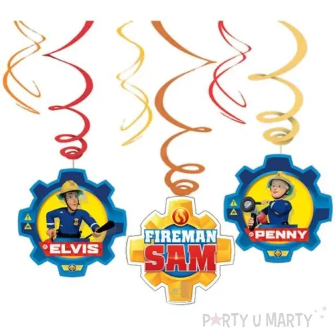 swiderki wiszace strazak sam amscan 6 szt