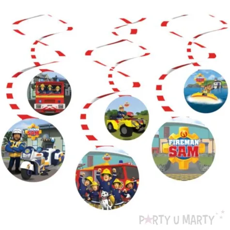 swiderki wiszace strazak sam amscan 60 cm 6 szt