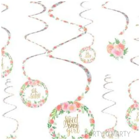 swiderki wiszace swett baby girl amscan 12 szt